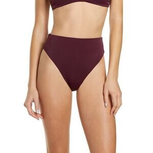 Chelsea28 Women Purple Easy Retro High Waist Beachwear Swim Bikini Bottom Size S
